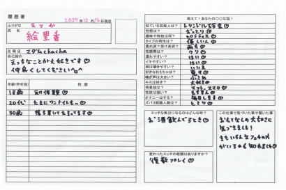 絵里香【えりか】若妻コースHな履歴書